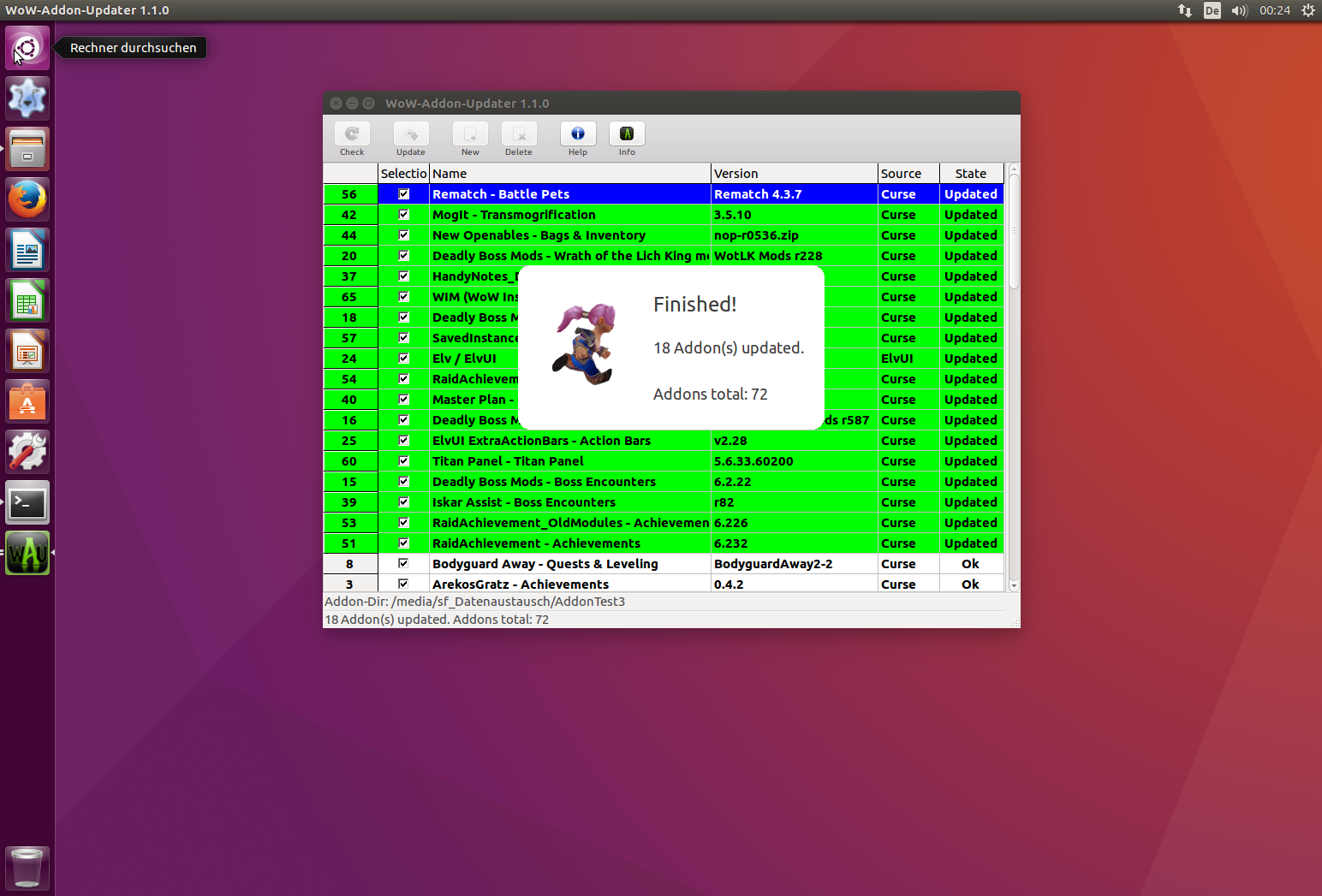 WoW-Addon-Updater - Ubuntu 04