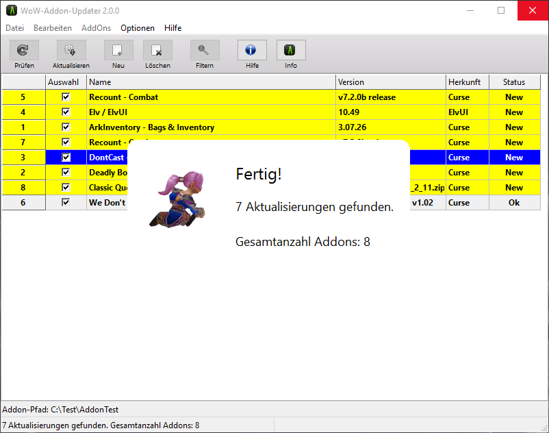 WoW-Addon-Updater 2.0 - Windows 10 02